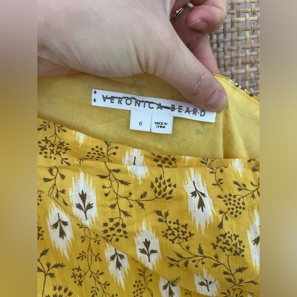 Veronica Beard Virginia Midi Dress in Sun Multi One-Shoulder - Picture 8 of 11